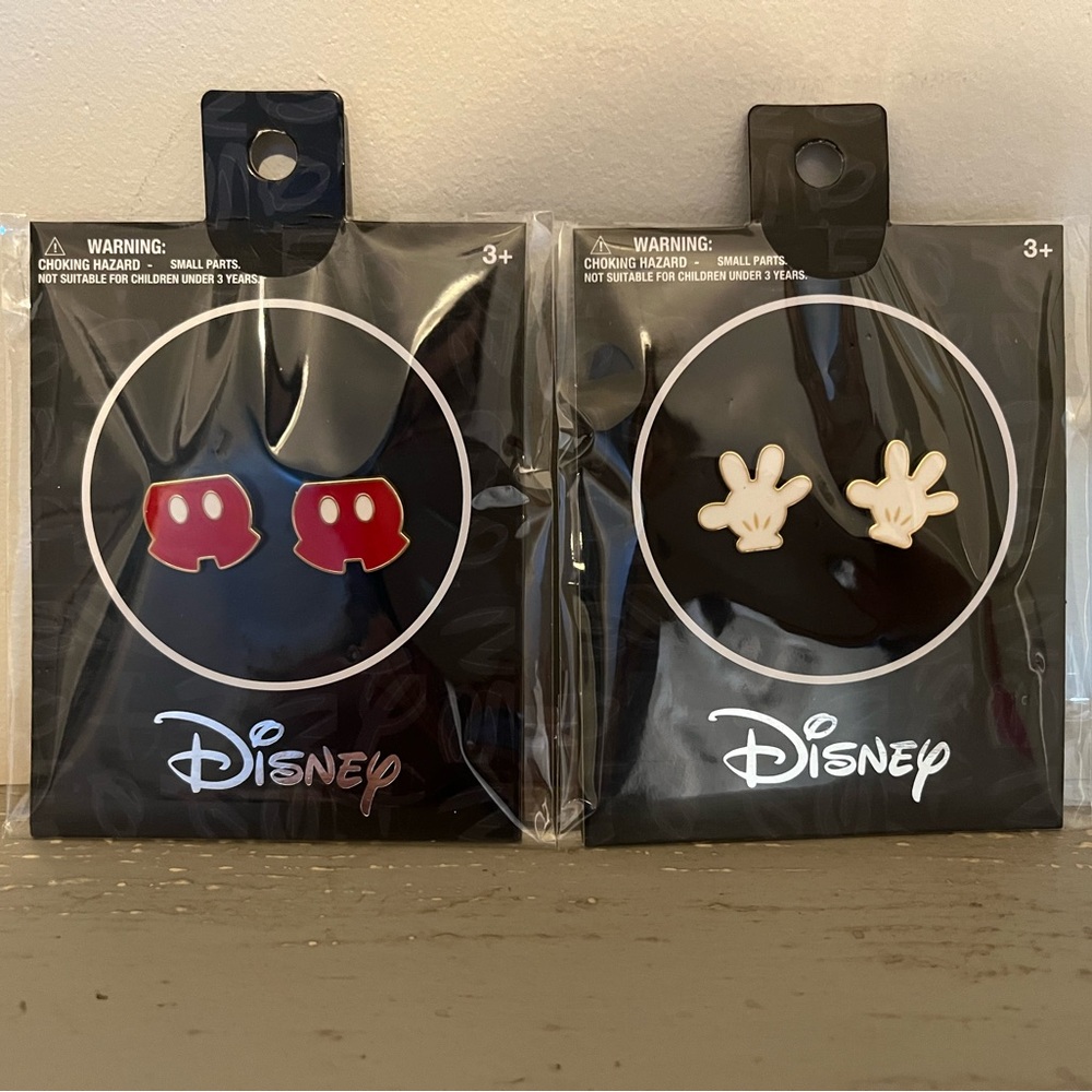NWT Disney Mickey Mouse Earrings Set of 2